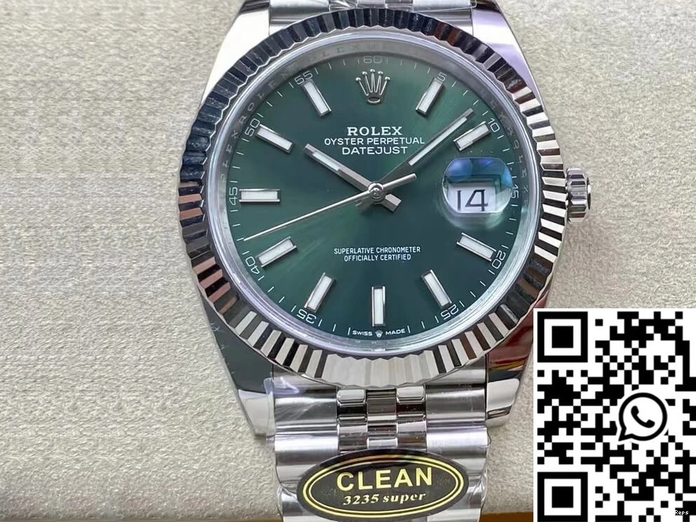 M126334-0027 Mint Clean Green Rolex Dial Datejust Factory 0502